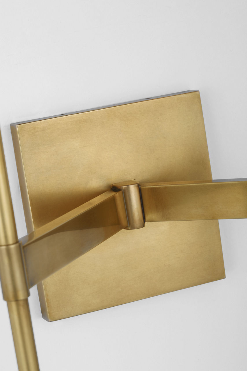 Blaze 19" 2 Light Tail Sconce | Natural Brass | Clear Crystal
