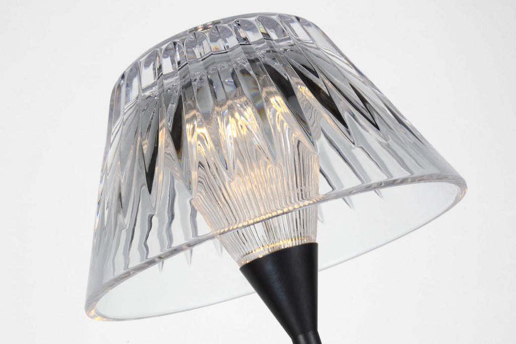 Blaze 12" Rechargeable Table Lamp | Bronze | Clear Crystal