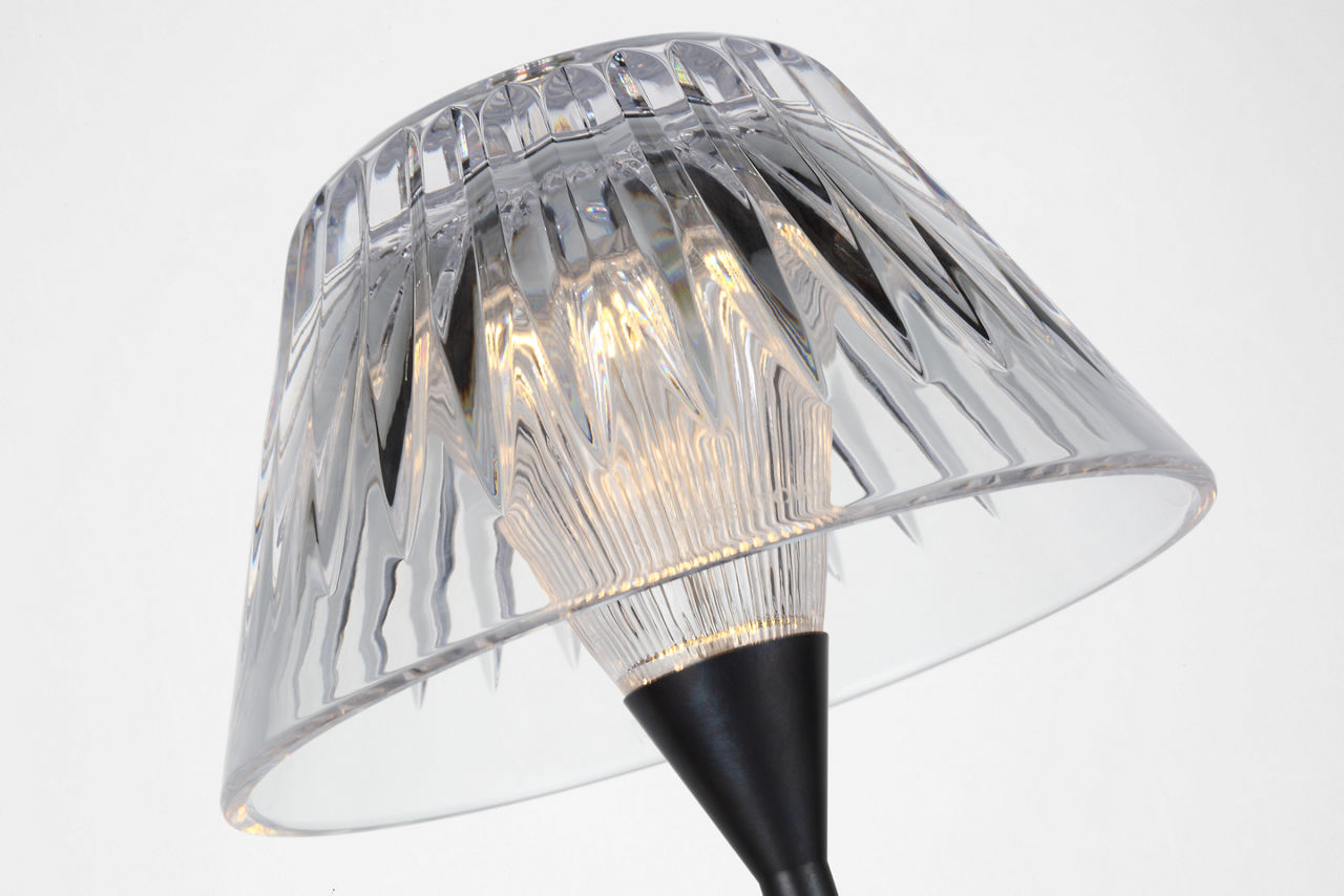 Blaze 12" Rechargeable Table Lamp | Bronze | Clear Crystal