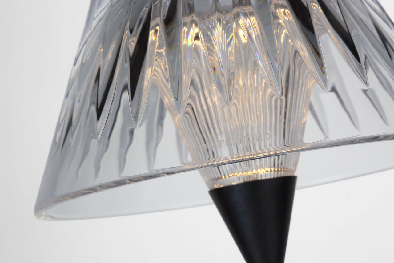 Blaze 12" Rechargeable Table Lamp | Bronze | Clear Crystal