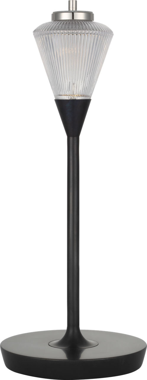 Blaze 12" Rechargeable Table Lamp | Bronze | Clear Crystal