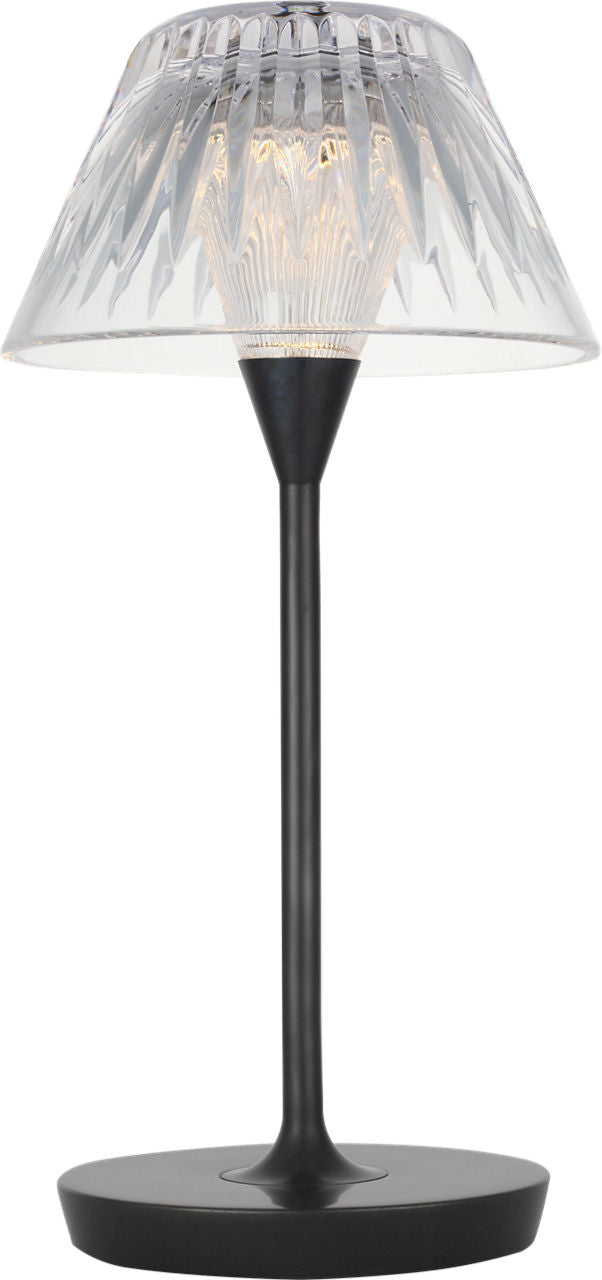 Blaze 12" Rechargeable Table Lamp | Bronze | Clear Crystal