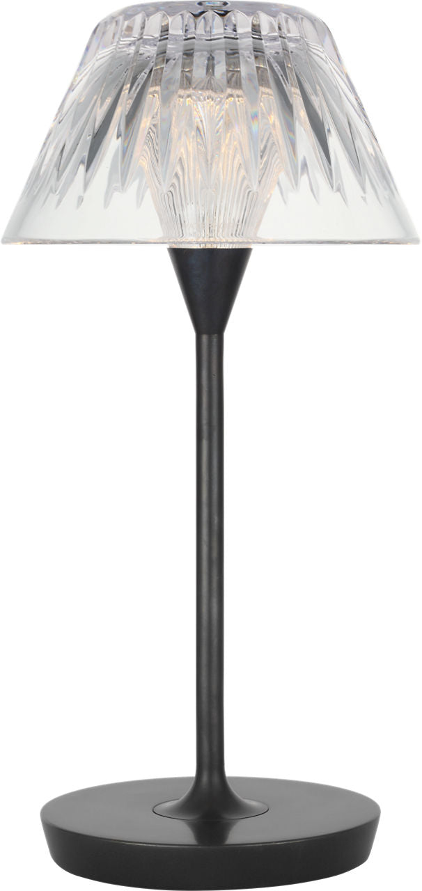 Blaze 12" Rechargeable Table Lamp | Bronze | Clear Crystal