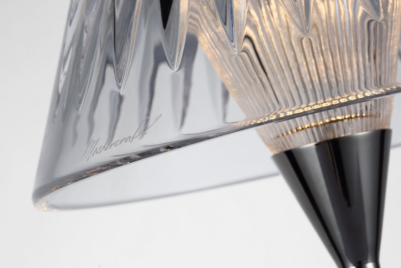 Blaze 12" Rechargeable Table Lamp | Polished Nickel | Clear Crystal