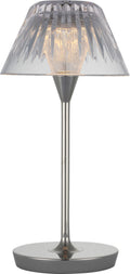 Blaze 12" Rechargeable Table Lamp | Polished Nickel | Clear Crystal