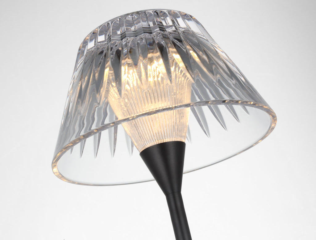 Blaze 16" Rechargeable Table Lamp | Bronze | Clear Crystal
