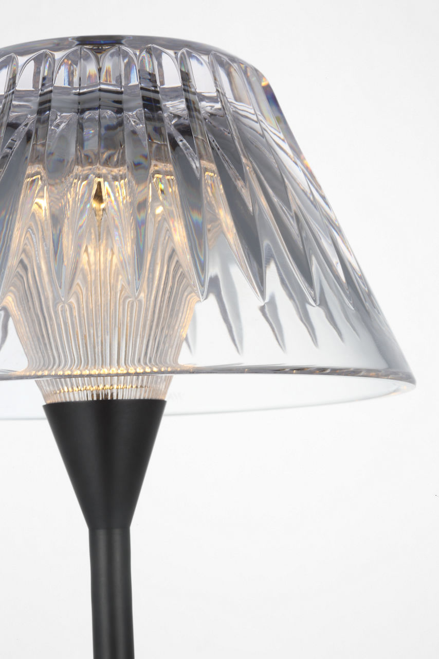 Blaze 16" Rechargeable Table Lamp | Bronze | Clear Crystal
