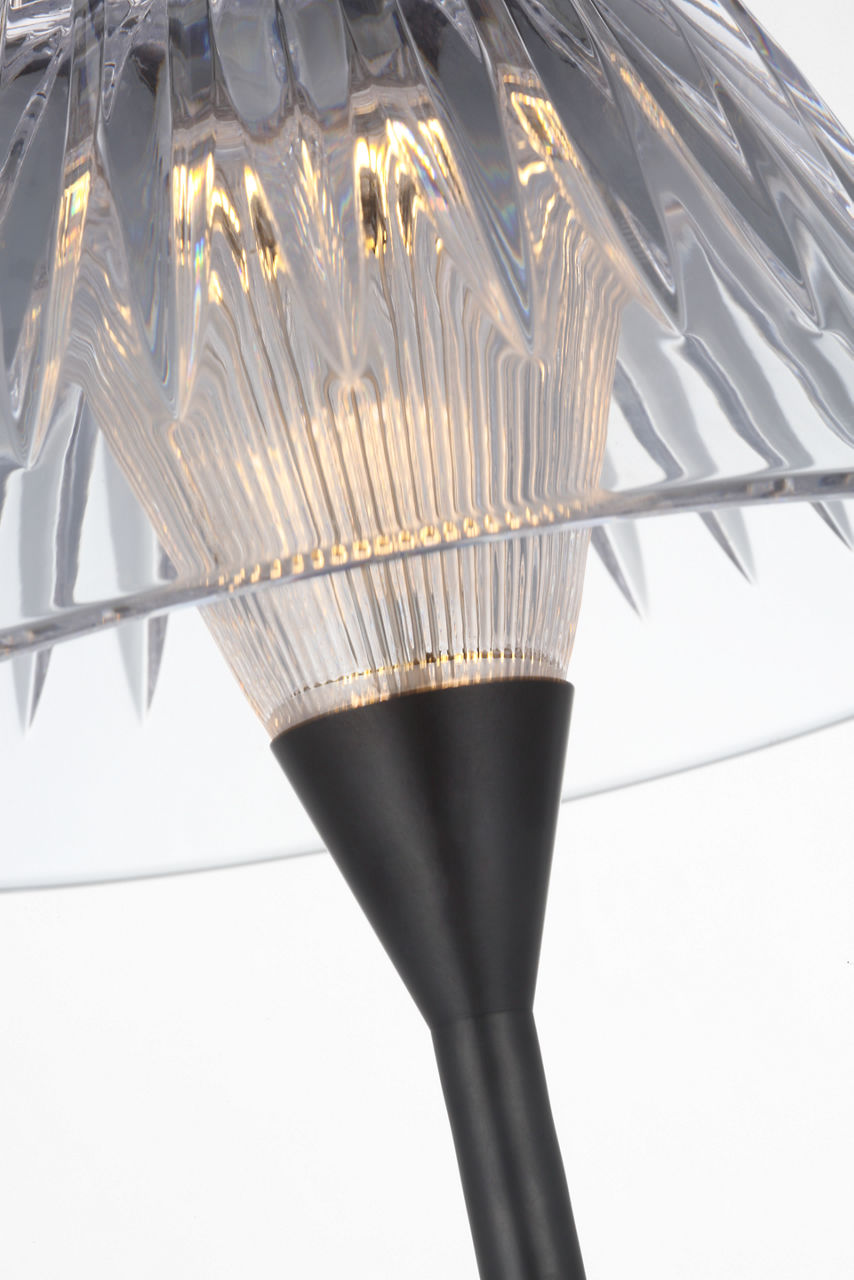 Blaze 16" Rechargeable Table Lamp | Bronze | Clear Crystal