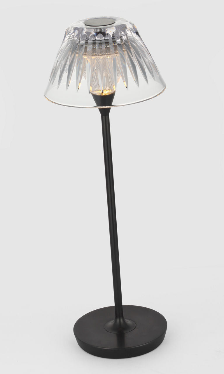 Blaze 16" Rechargeable Table Lamp | Bronze | Clear Crystal