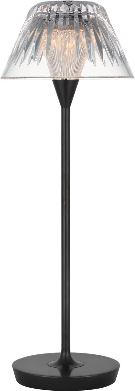 Blaze 16" Rechargeable Table Lamp | Bronze | Clear Crystal