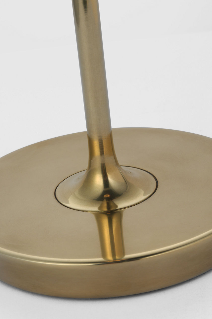 Blaze 16" Rechargeable Table Lamp | Natural Brass | Clear Crystal
