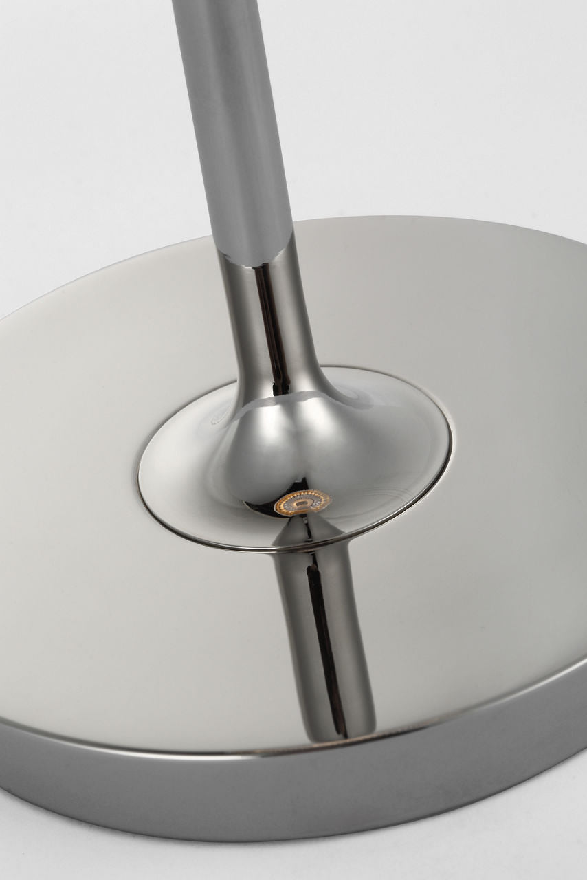 Blaze 16" Rechargeable Table Lamp | Polished Nickel | Clear Crystal