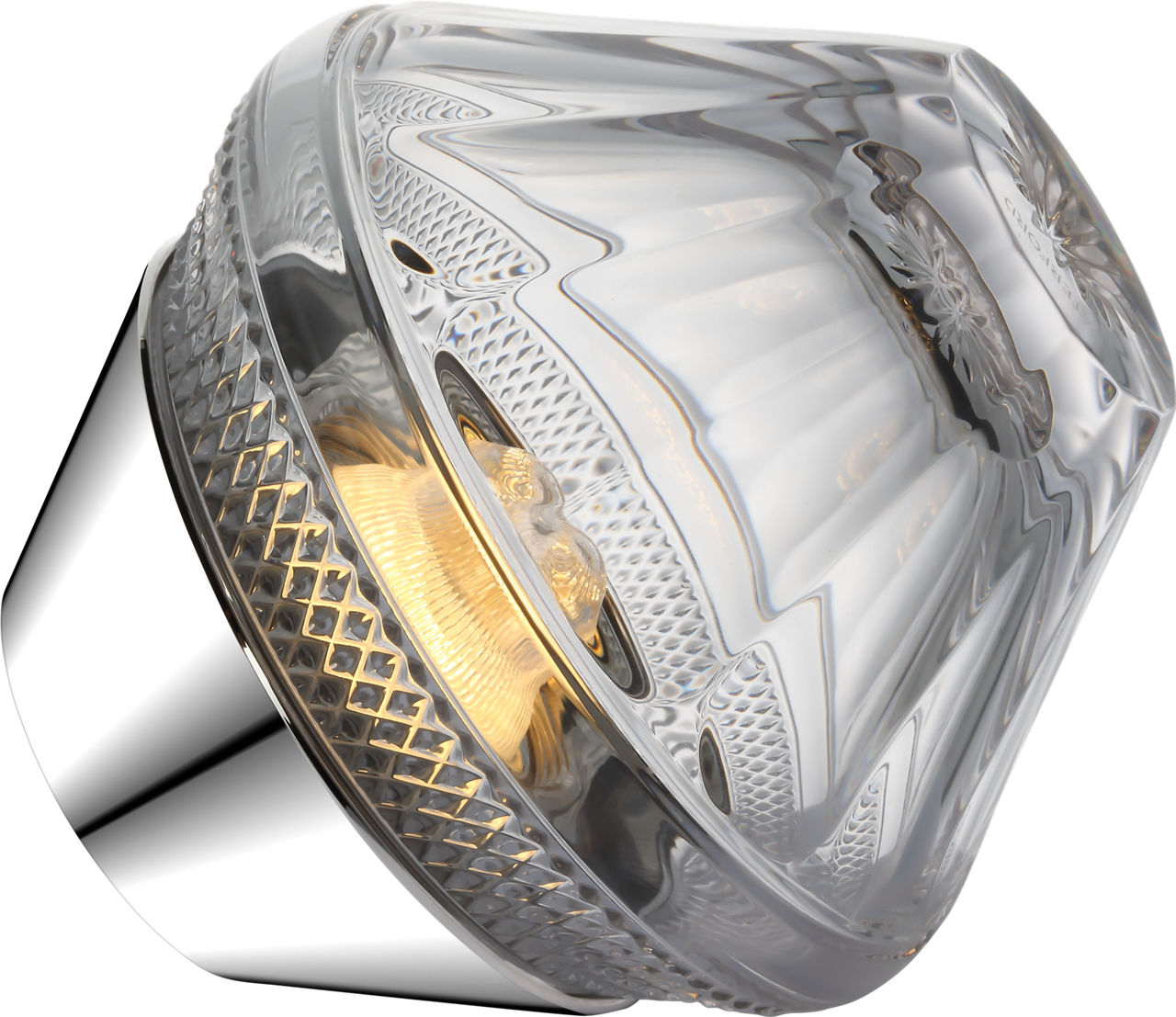Copper Coast 5" Rechargeable Accent Lamp | Polished Nickel | Clear Crystal
