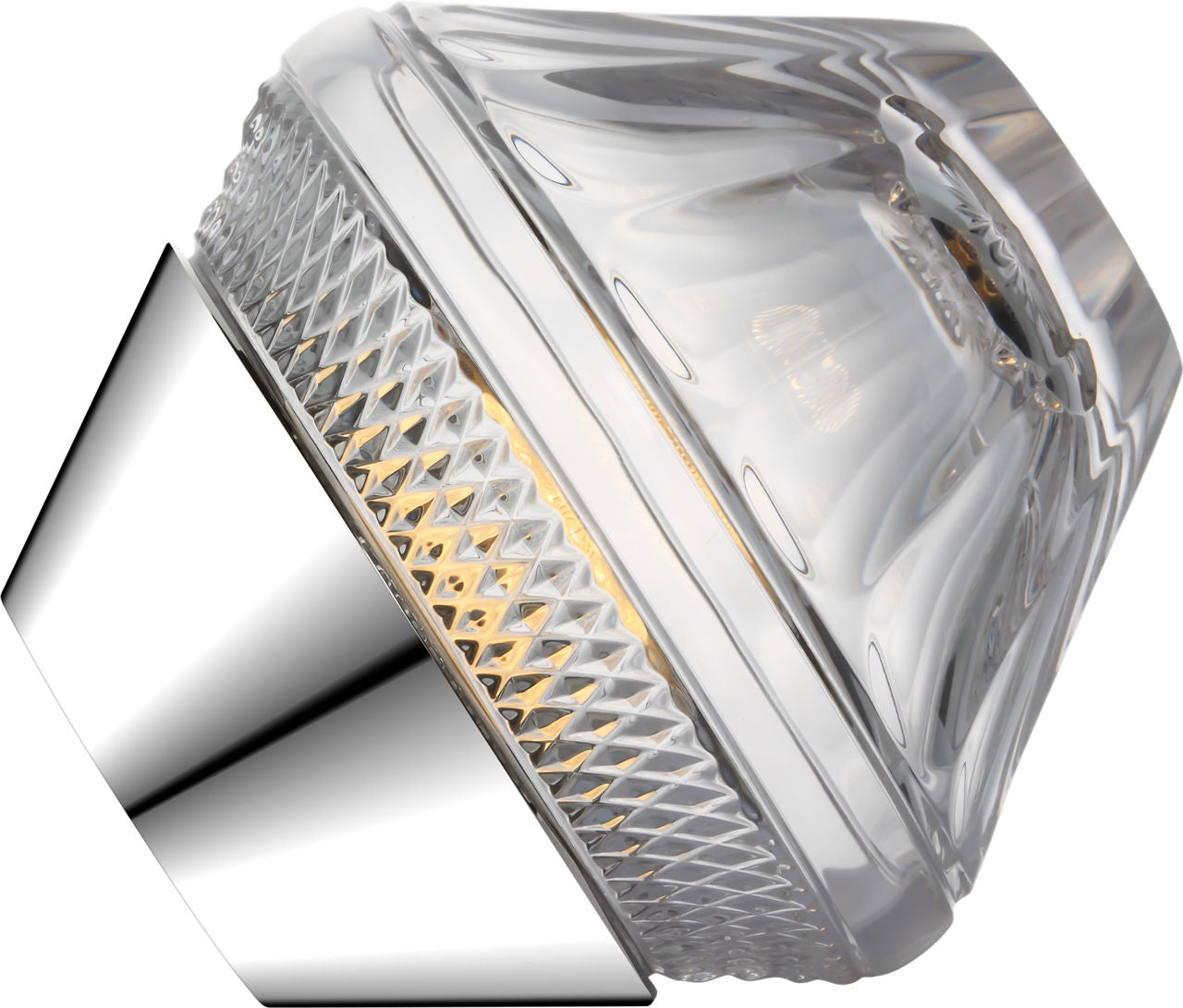 Copper Coast 5" Rechargeable Accent Lamp | Polished Nickel | Clear Crystal