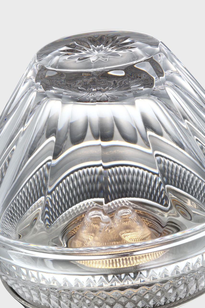 Copper Coast 5" Rechargeable Accent Lamp | Polished Nickel | Clear Crystal
