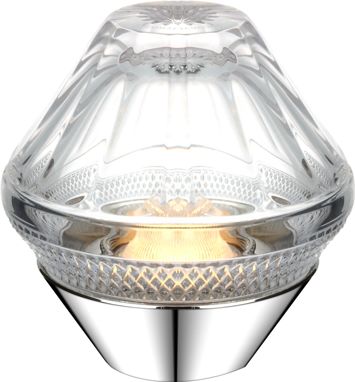 Copper Coast 5" Rechargeable Accent Lamp | Polished Nickel | Clear Crystal