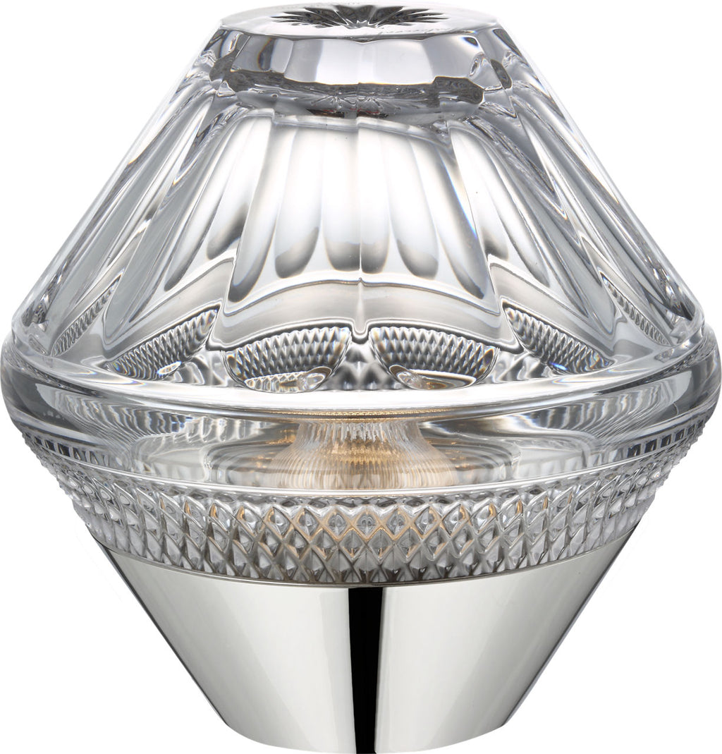 Copper Coast 5" Rechargeable Accent Lamp | Polished Nickel | Clear Crystal