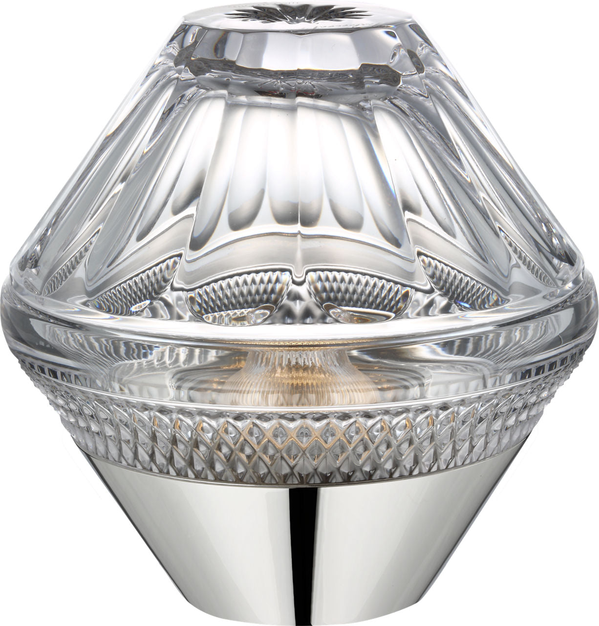 Copper Coast 5" Rechargeable Accent Lamp | Polished Nickel | Clear Crystal