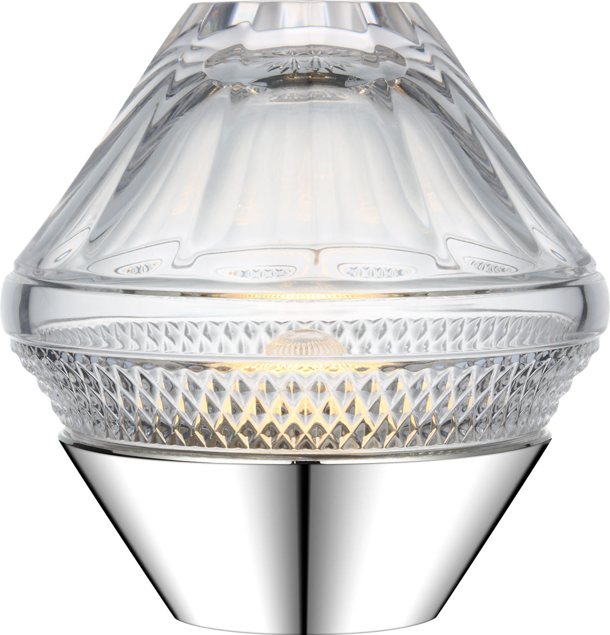 Copper Coast 5" Rechargeable Accent Lamp | Polished Nickel | Clear Crystal