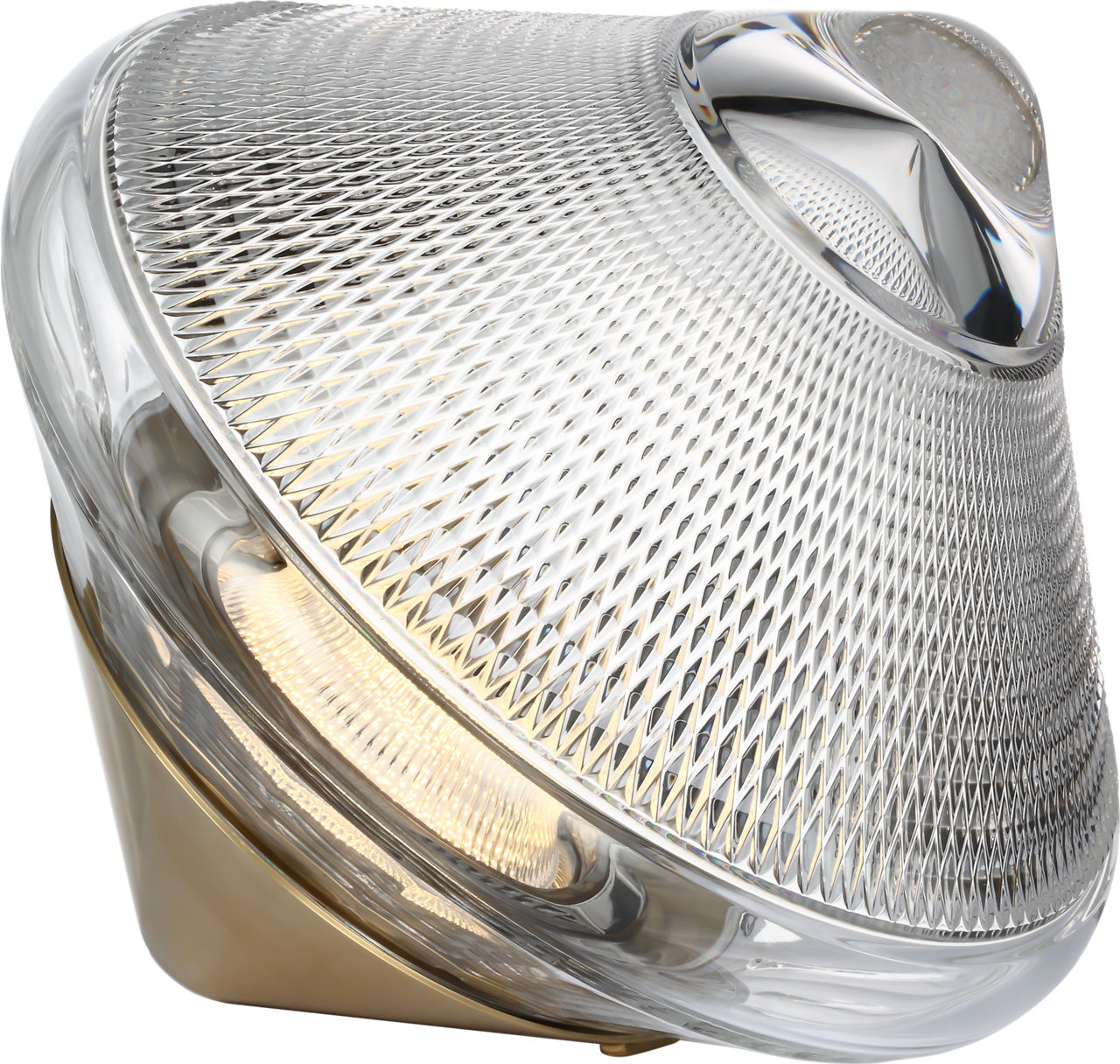 Copper Coast 12" Rechargeable Accent Light | Natural Brass | Clear Crystal