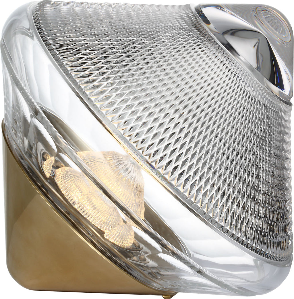 Copper Coast 12" Rechargeable Accent Light | Natural Brass | Clear Crystal