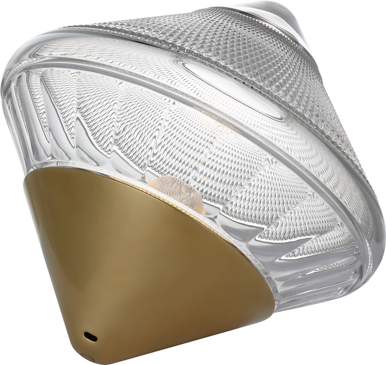 Copper Coast 12" Rechargeable Accent Light | Natural Brass | Clear Crystal