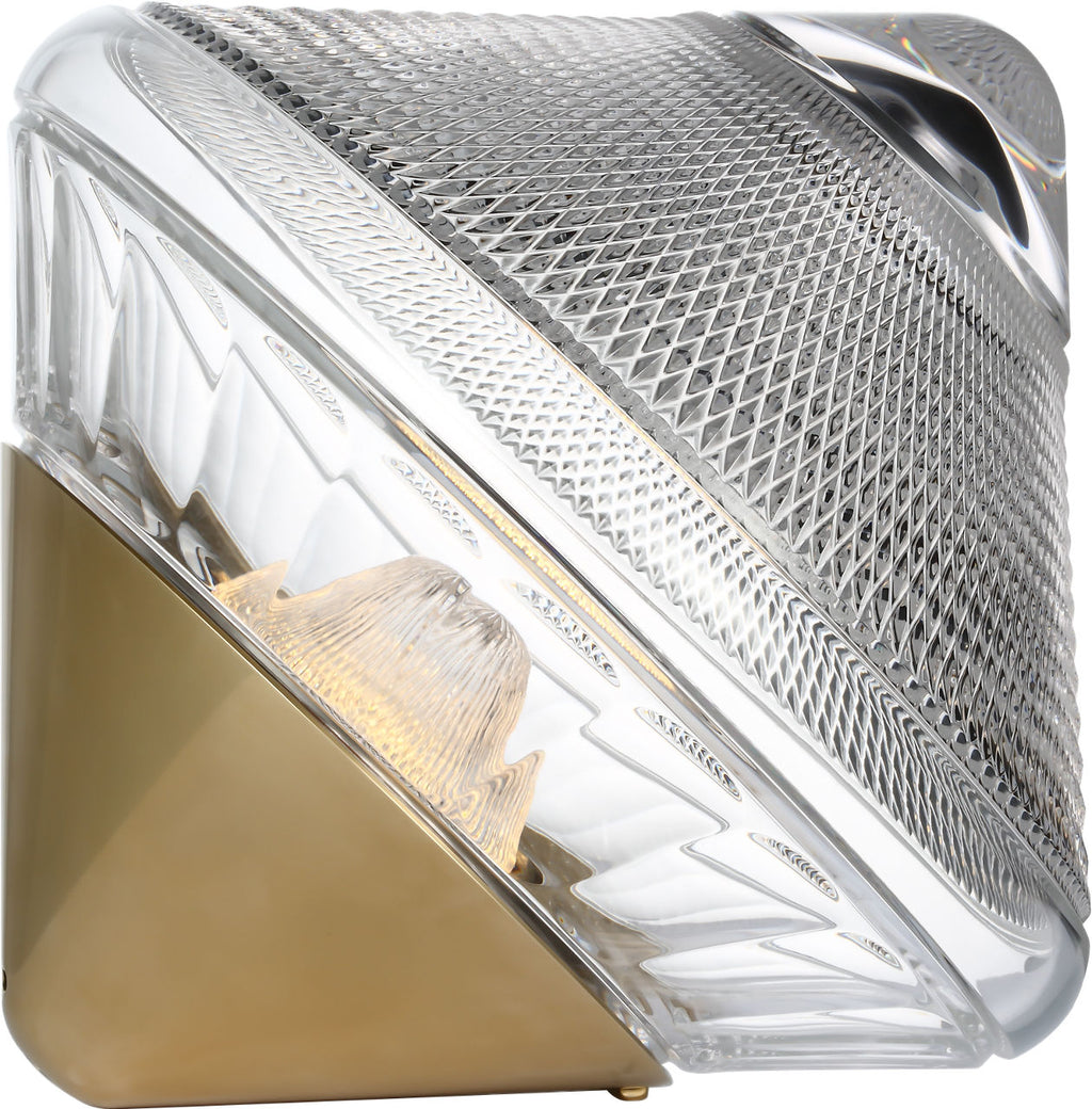 Copper Coast 12" Rechargeable Accent Light | Natural Brass | Clear Crystal