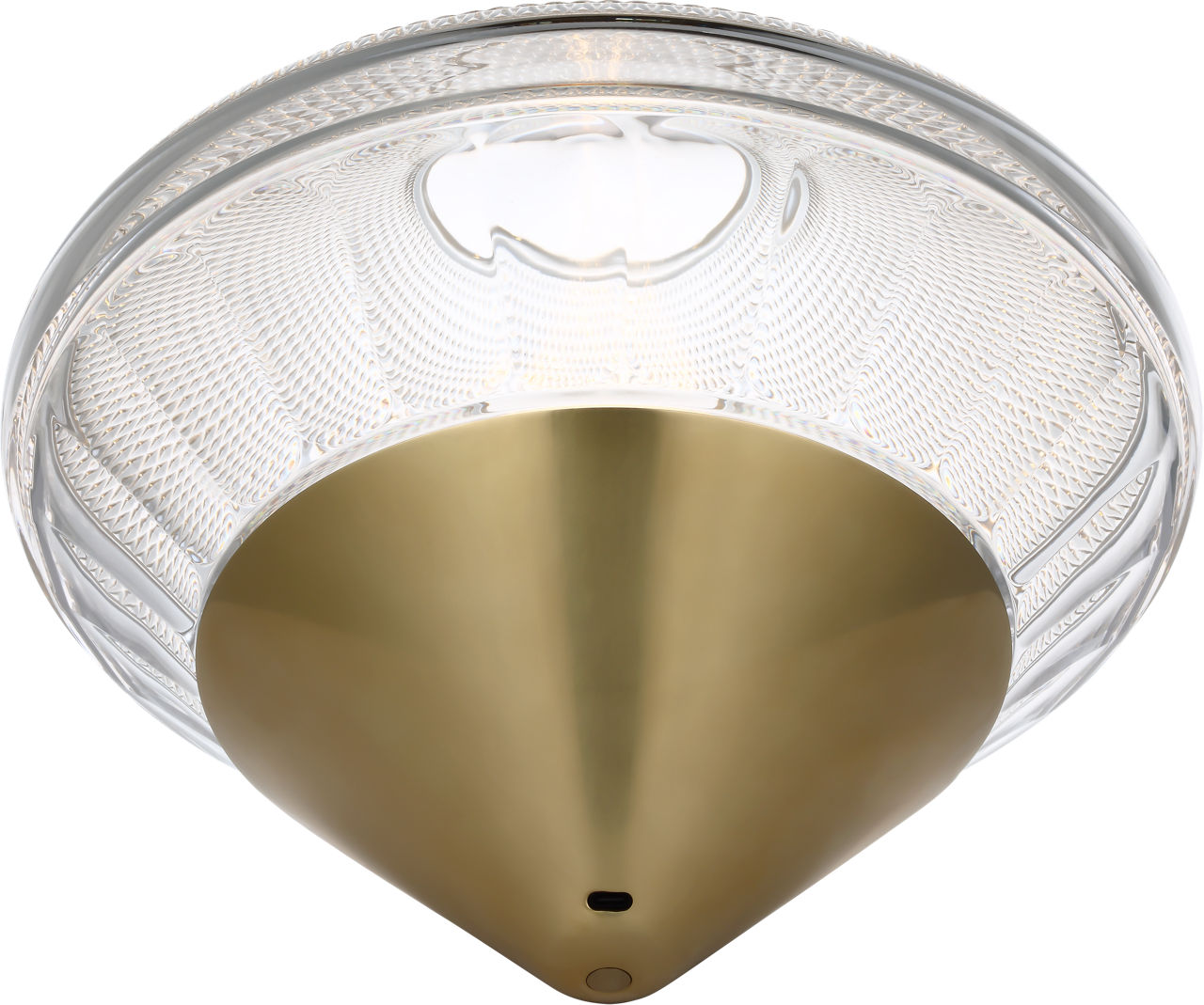 Copper Coast 12" Rechargeable Accent Light | Natural Brass | Clear Crystal