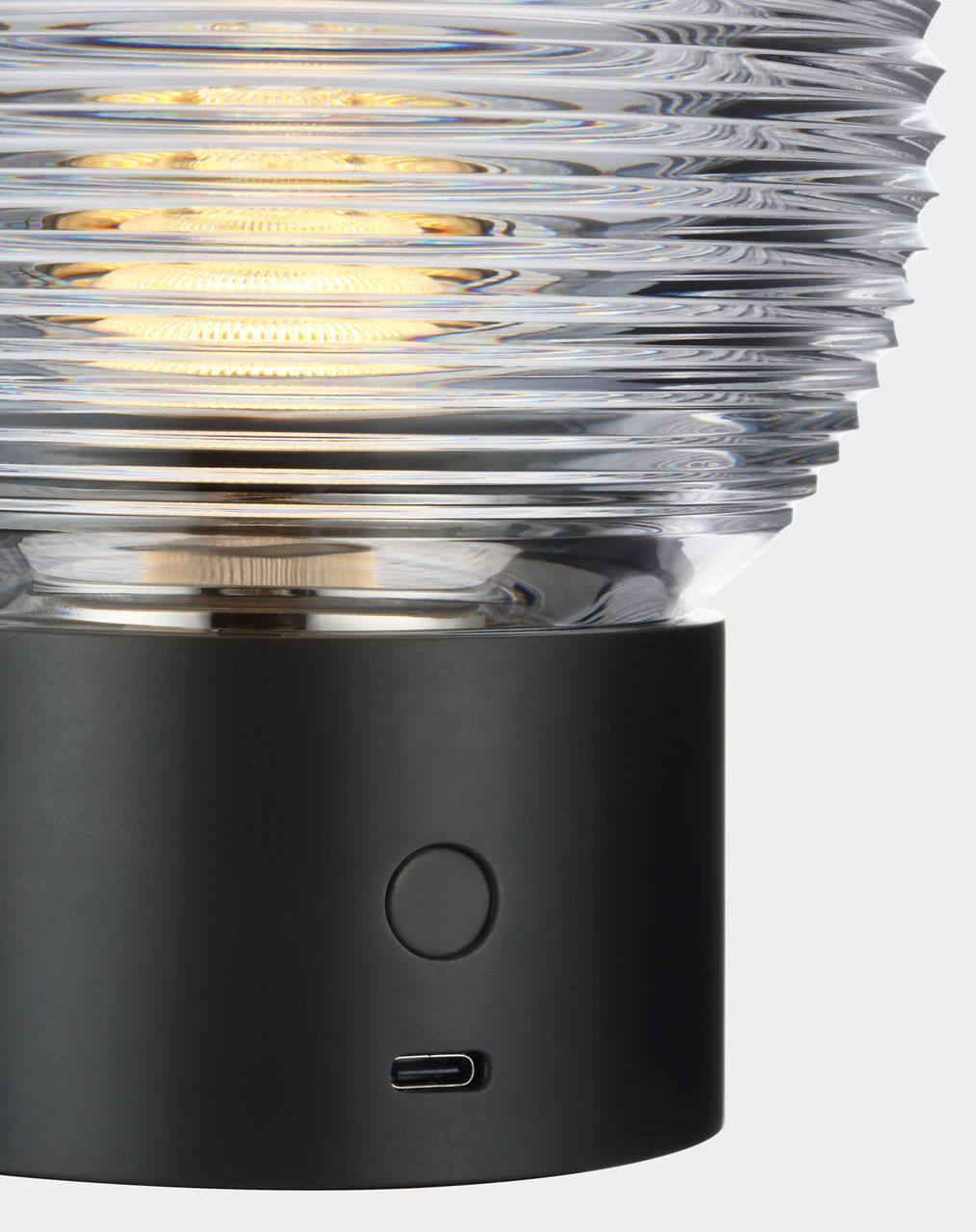 Circon 7" Rechargeable Accent Lamp | Bronze | Clear Crystal