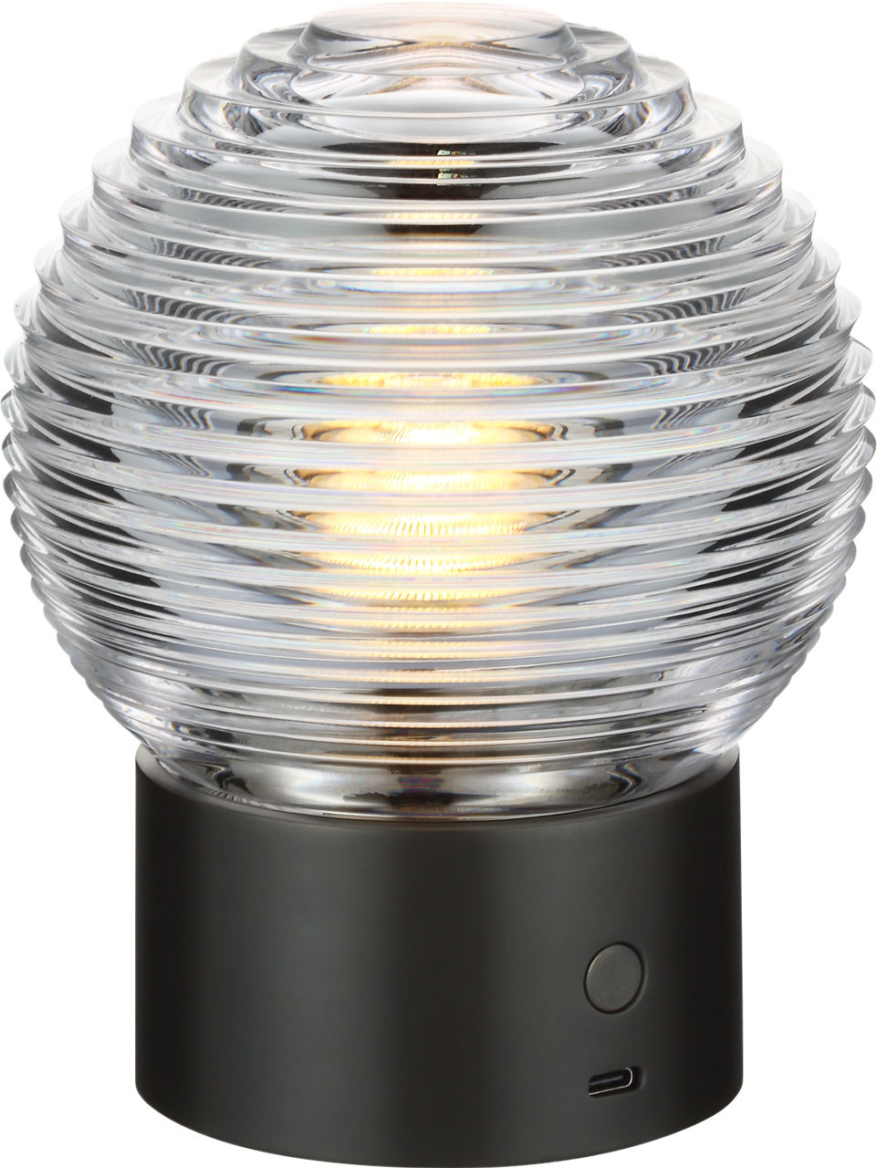 Circon 7" Rechargeable Accent Lamp | Bronze | Clear Crystal