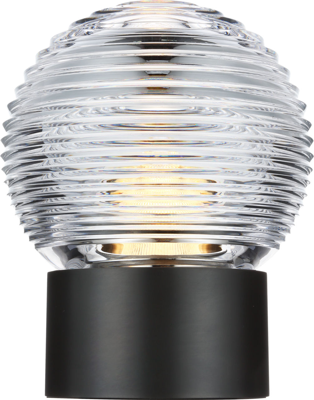 Circon 7" Rechargeable Accent Lamp | Bronze | Clear Crystal