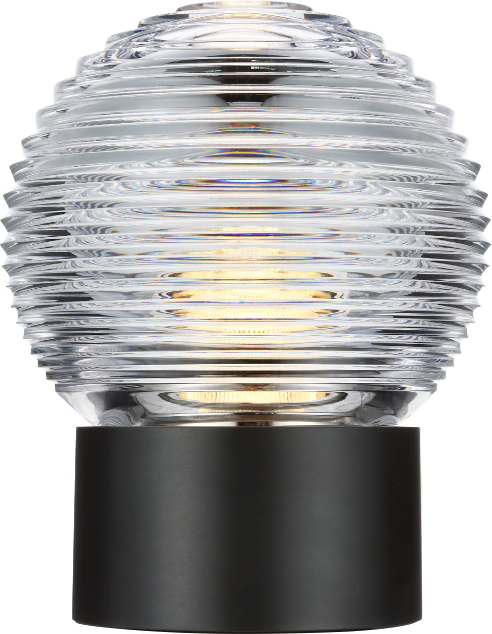 Circon 7" Rechargeable Accent Lamp | Bronze | Clear Crystal