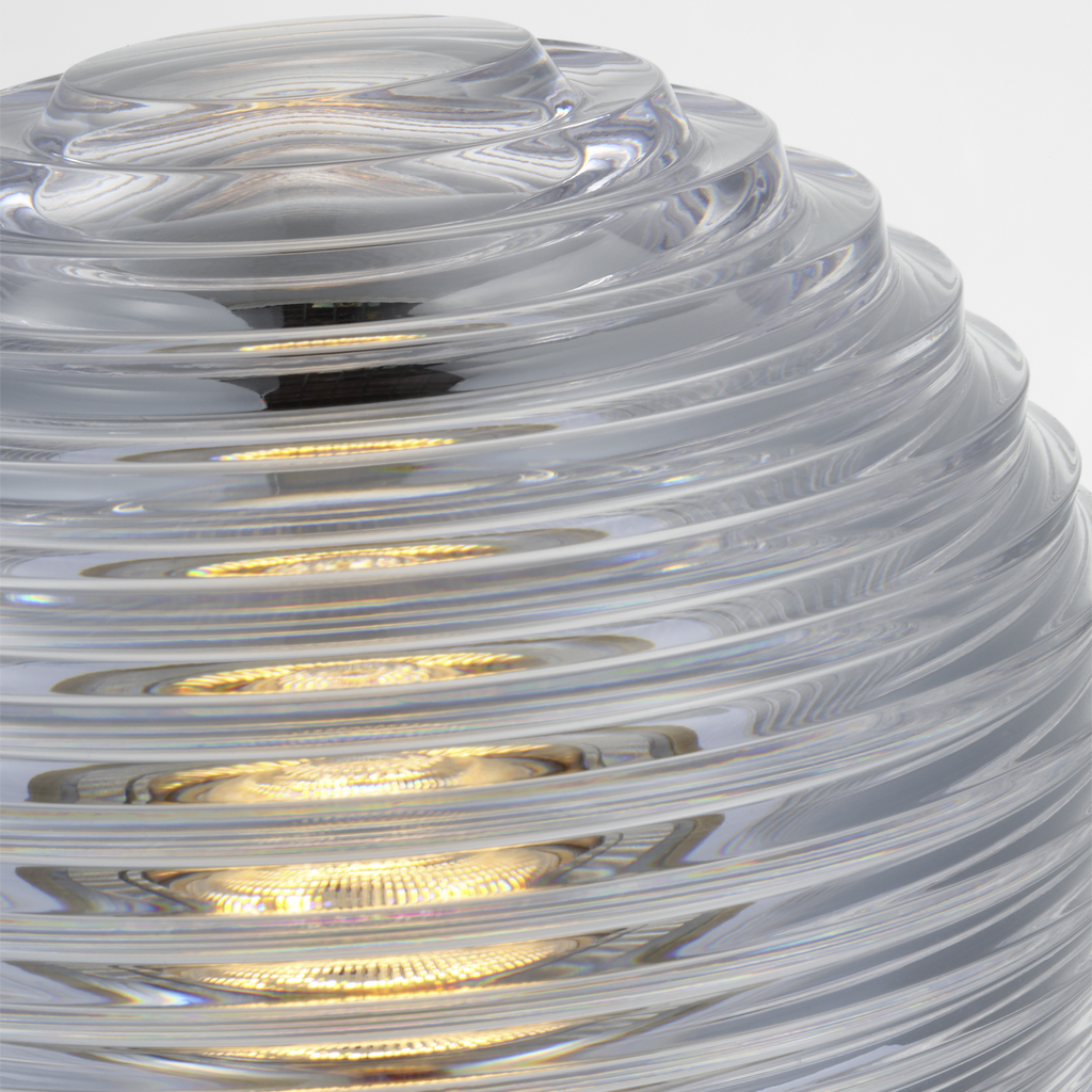 Circon 7" Rechargeable Accent Lamp | Natural Brass | Clear Crystal