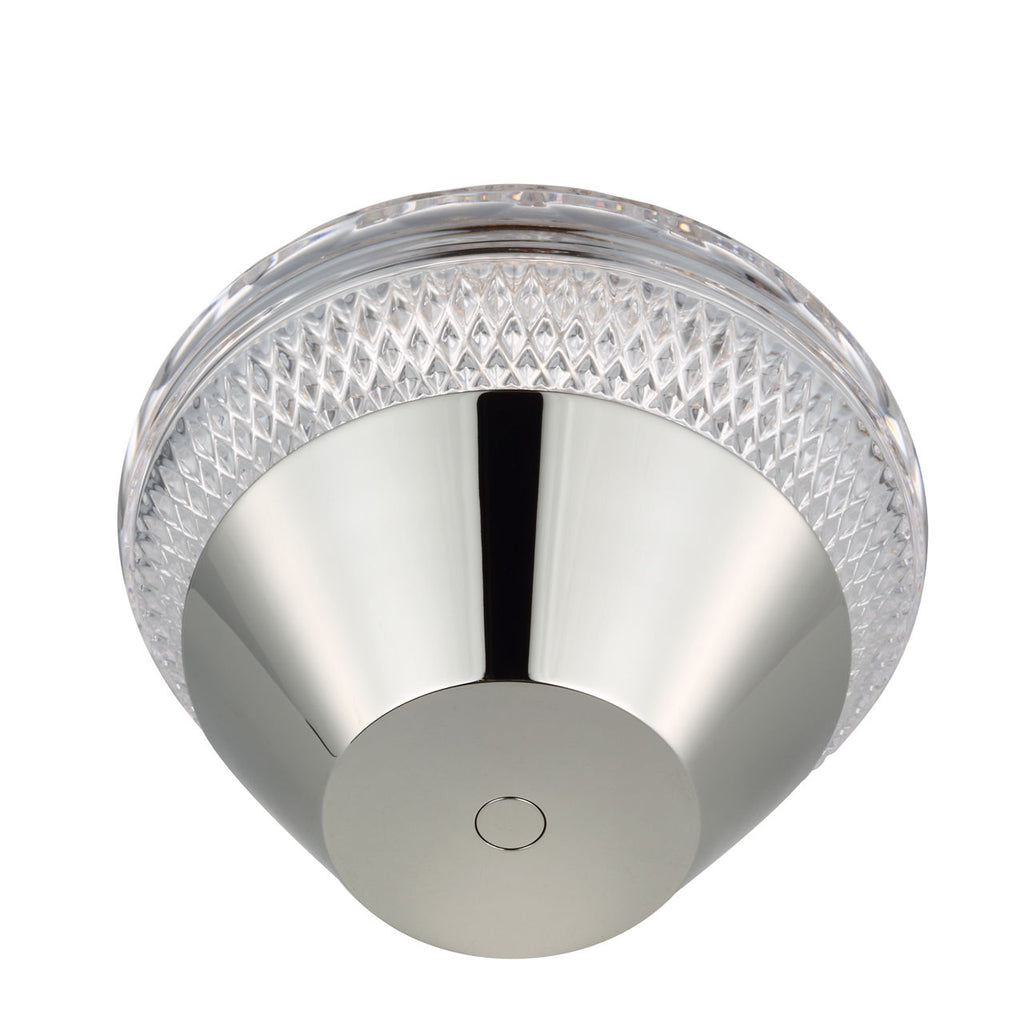 Circon 7" Rechargeable Accent Lamp | Polished Nickel | Clear Crystal