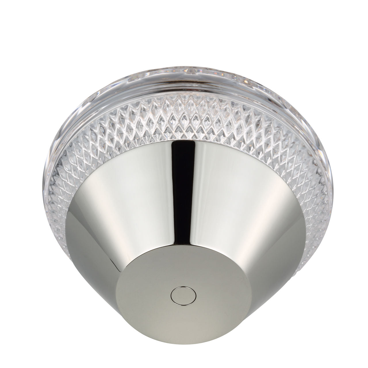 Circon 7" Rechargeable Accent Lamp | Polished Nickel | Clear Crystal