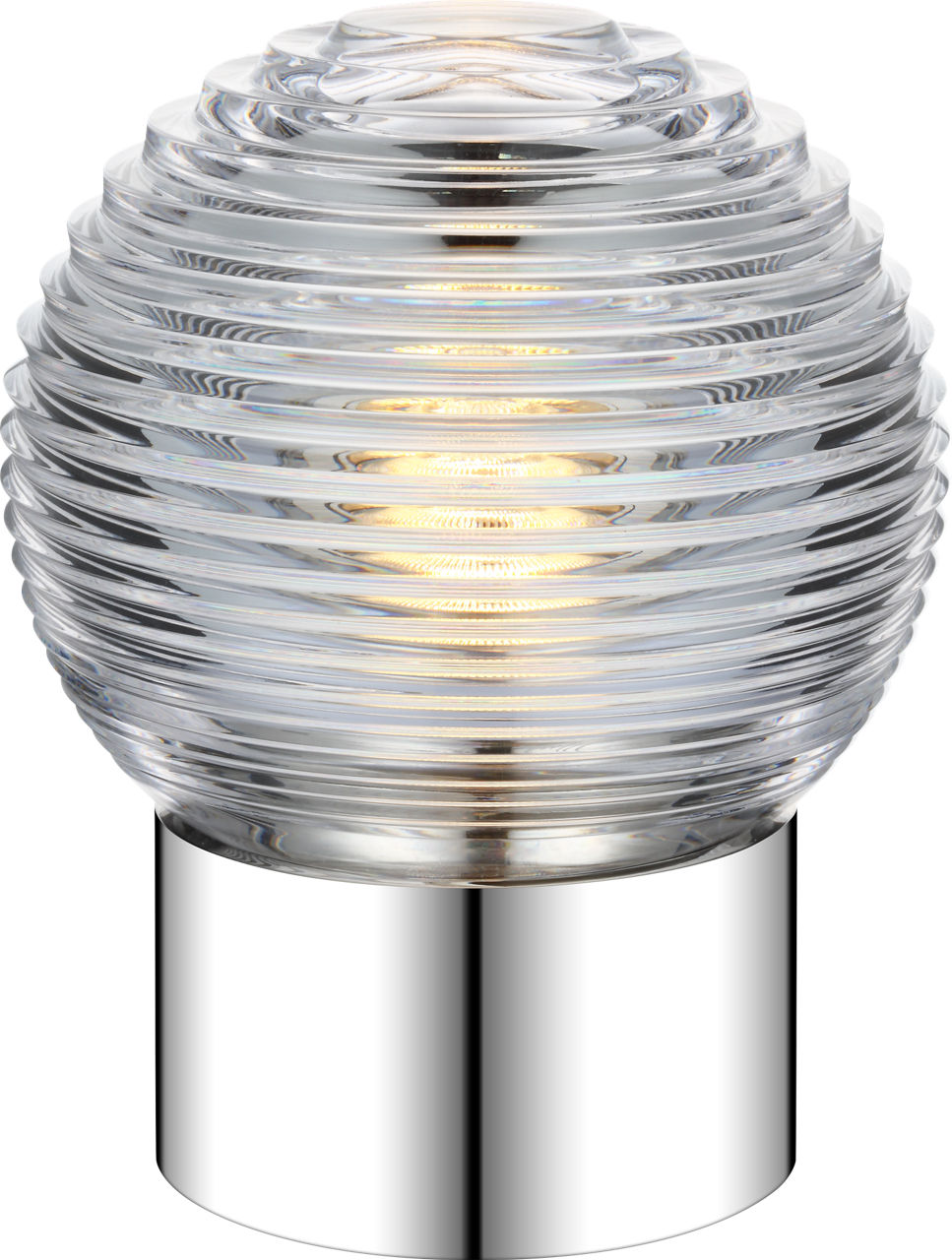 Circon 7" Rechargeable Accent Lamp | Polished Nickel | Clear Crystal