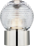 Circon 7" Rechargeable Accent Lamp | Polished Nickel | Clear Crystal
