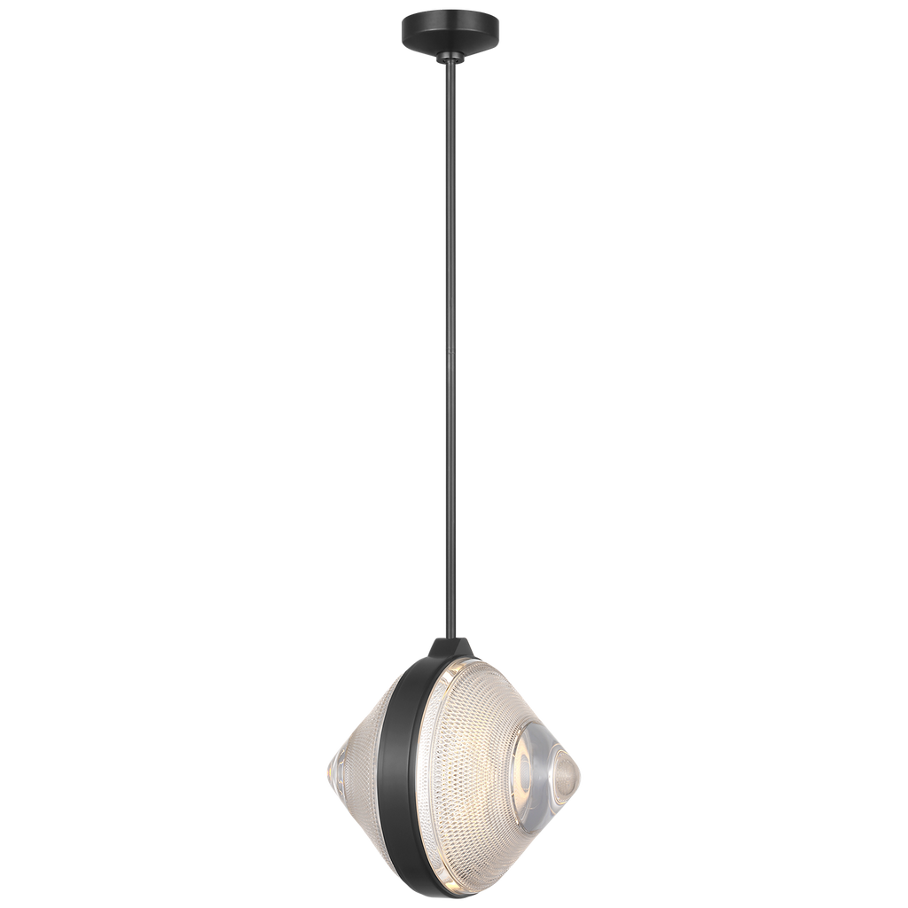 Copper Coast 15" Pendant | Bronze | Karo Cut Clear Crystal