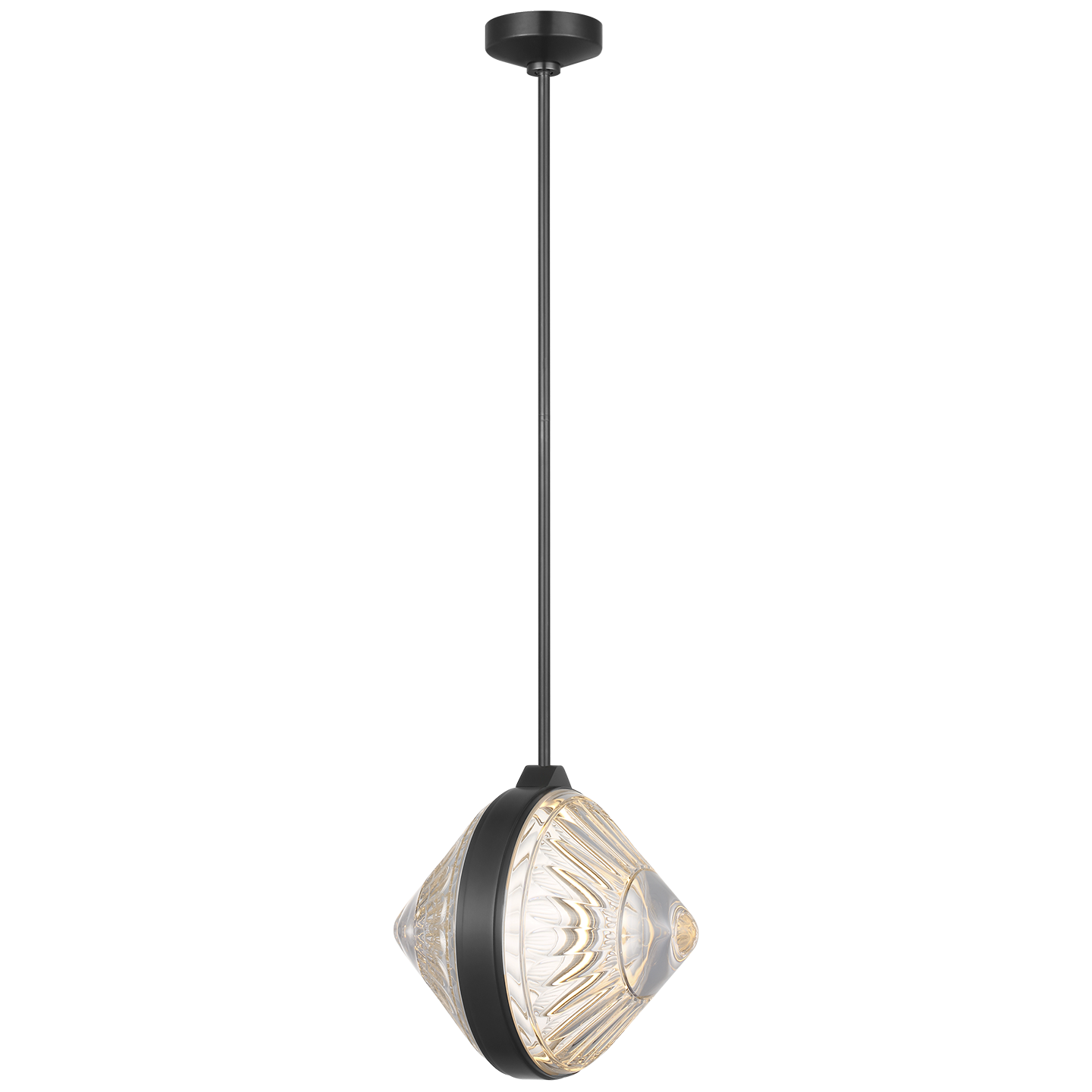 Copper Coast 15" Pendant | Bronze | Olive Cut Clear Crystal