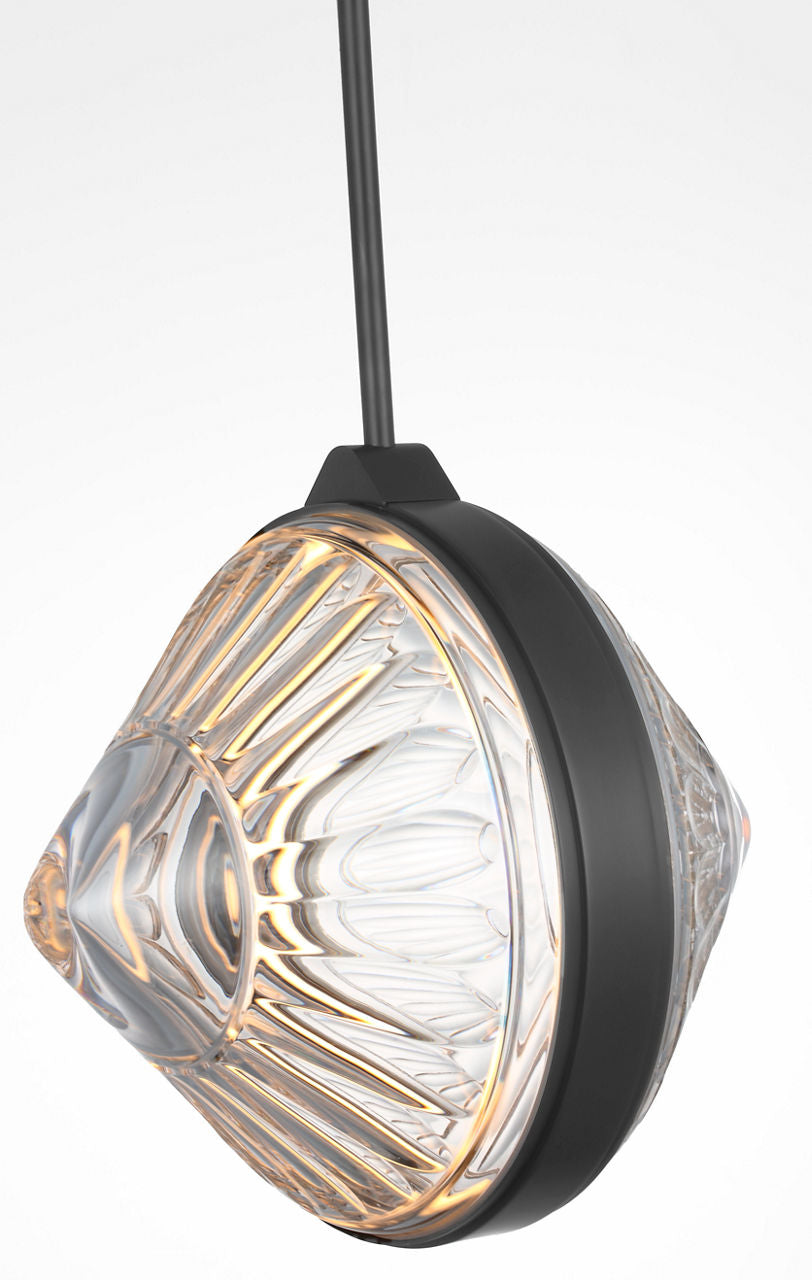 Copper Coast 15" Pendant | Bronze | Olive Cut Clear Crystal