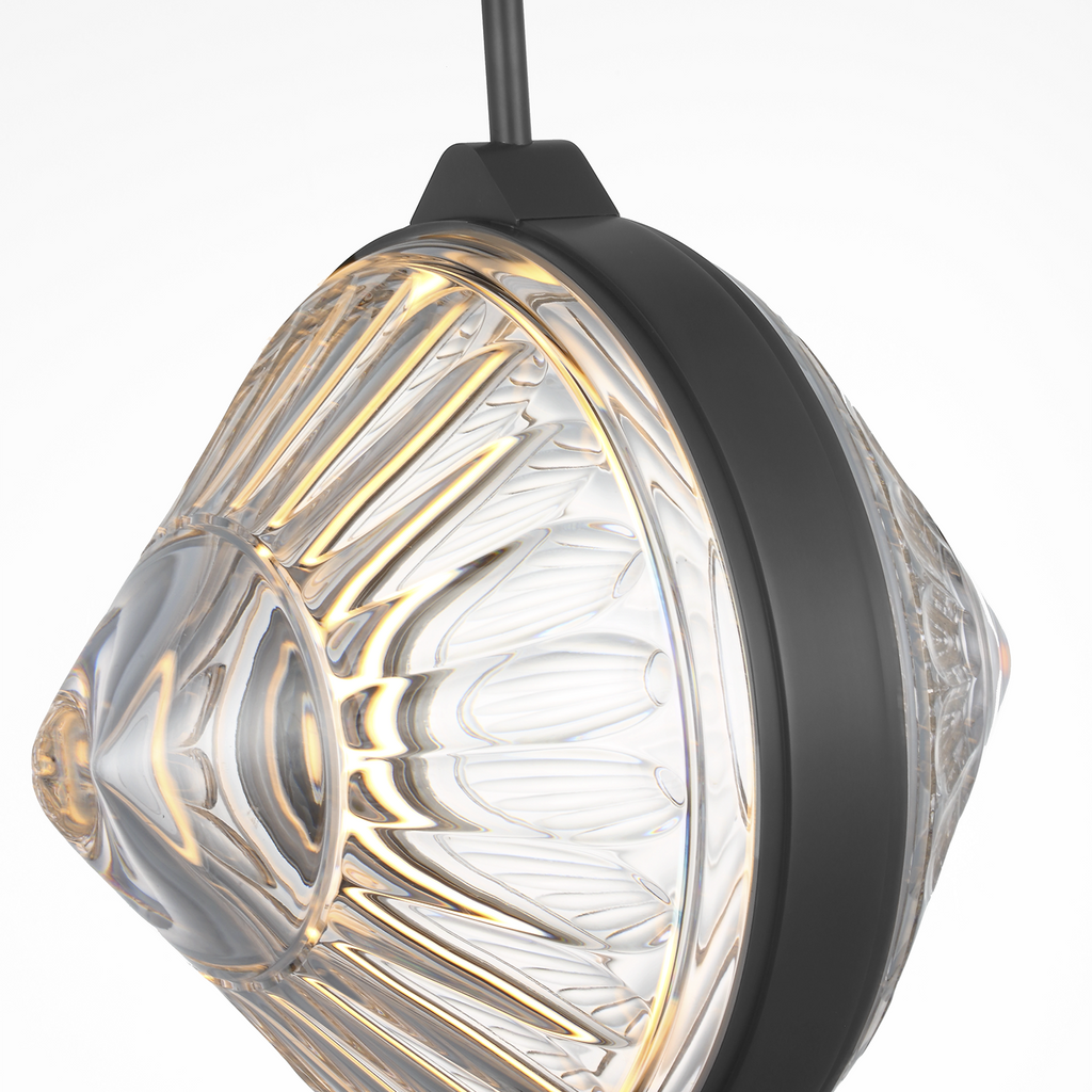 Copper Coast 15" Pendant | Bronze | Olive Cut Clear Crystal