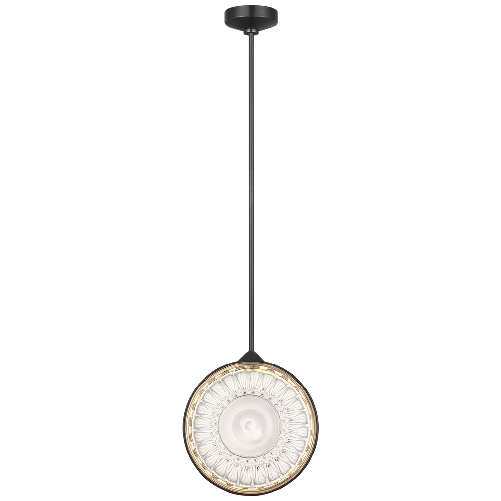 Copper Coast 15" Pendant | Bronze | Olive Cut Clear Crystal