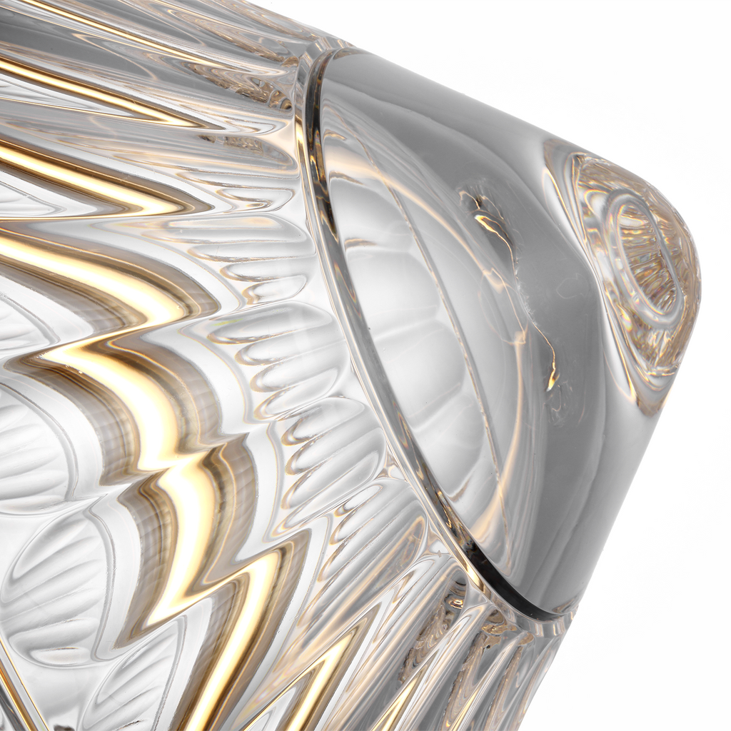 Copper Coast 15" Pendant | Natural Brass | Olive Cut Clear Crystal