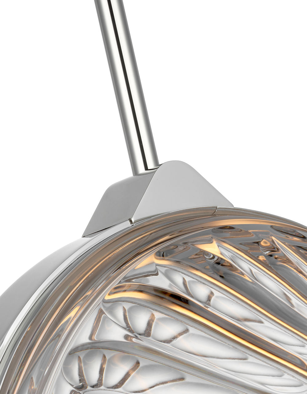 Copper Coast 15" Pendant | Polished Nickel | Olive Cut Clear Crystal