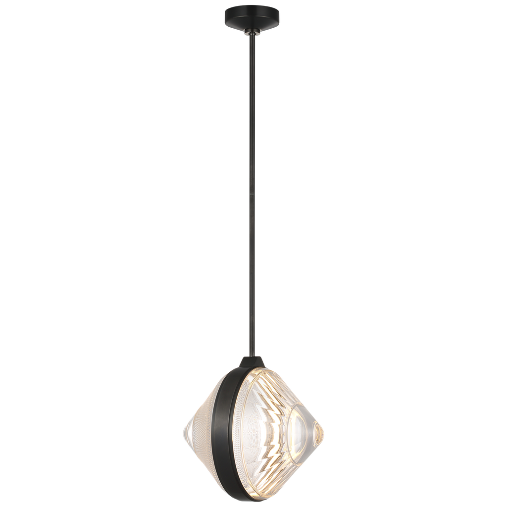 Copper Coast 15" Pendant | Bronze | Karo and Olive Cut Clear Crystal