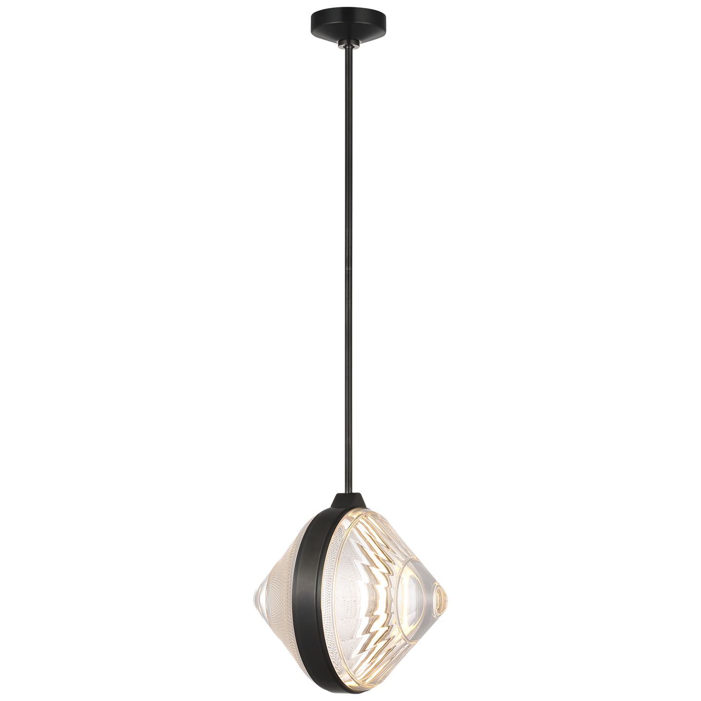 Copper Coast 15" Pendant | Bronze | Karo and Olive Cut Clear Crystal