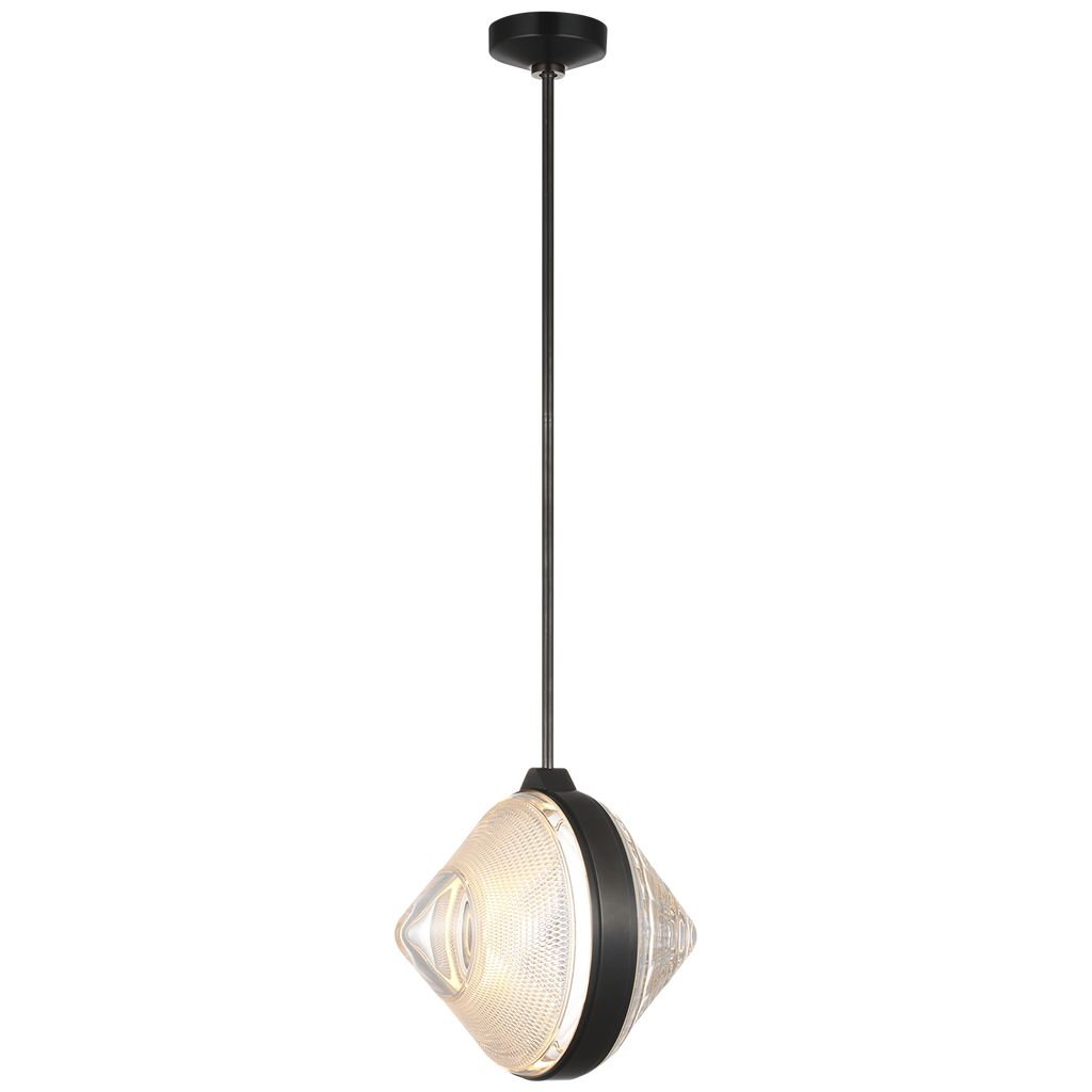 Copper Coast 15" Pendant | Bronze | Karo and Olive Cut Clear Crystal