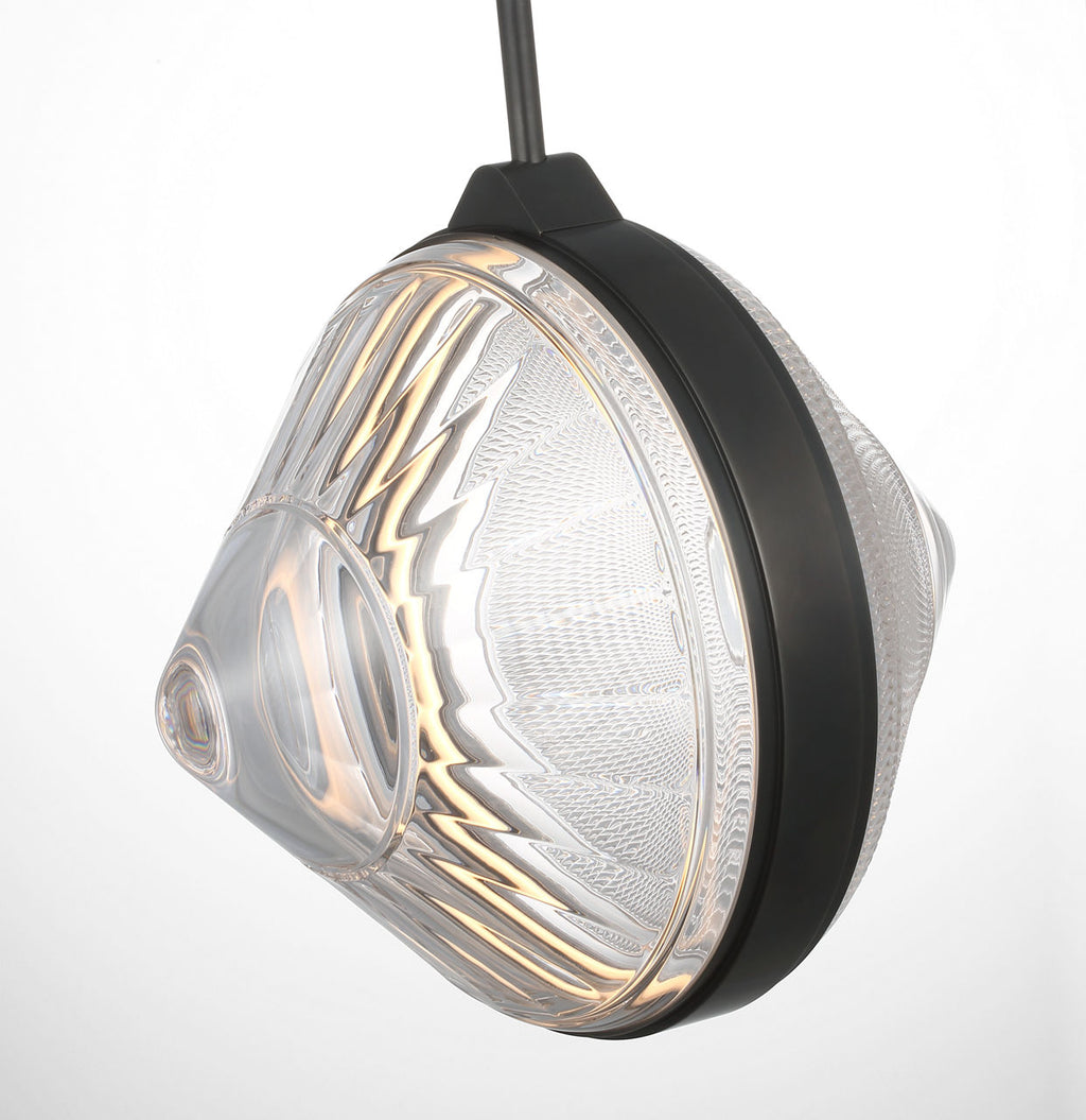 Copper Coast 15" Pendant | Bronze | Karo and Olive Cut Clear Crystal