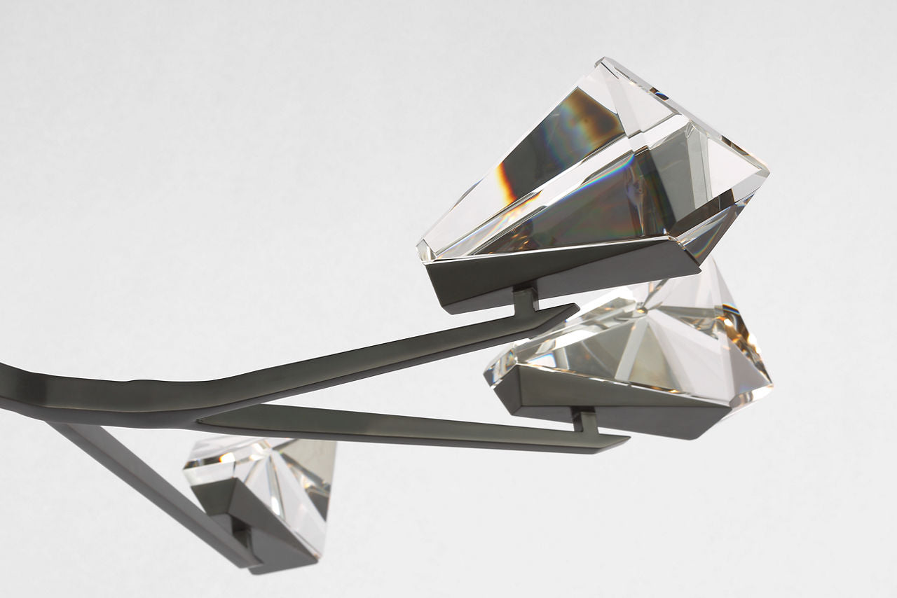 Carraig 52" 5 Light Chandelier | Bronze | Clear Crystal