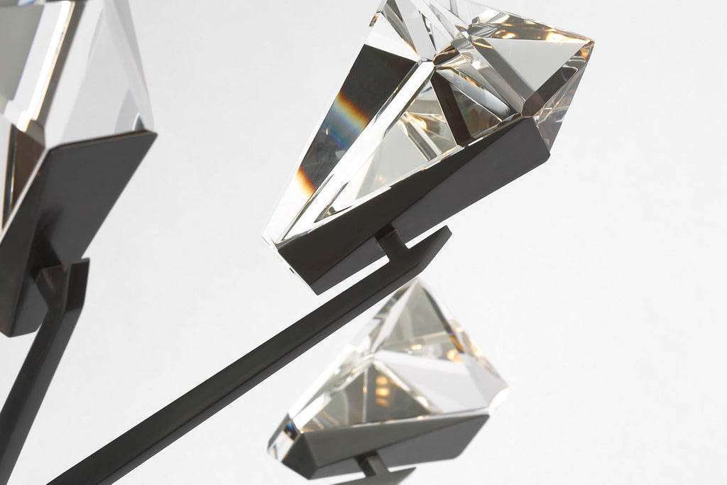 Carraig 52" 5 Light Chandelier | Bronze | Clear Crystal